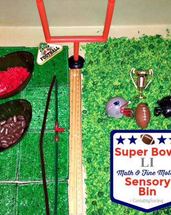 Super Bowl football sensory bin