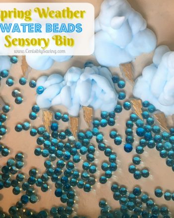 Spring Weather Water Bead Sensory Bin